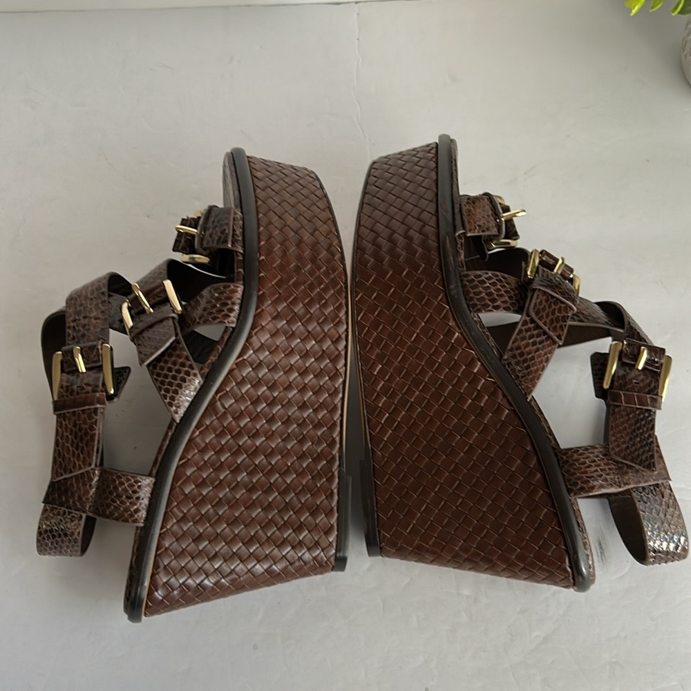 Michael Kors Collection Varick
Snake Print Wedge Sandals - Picture 13 of 17